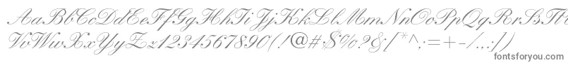 KuenstlerscriptltstdMedium Font – Gray Fonts on White Background