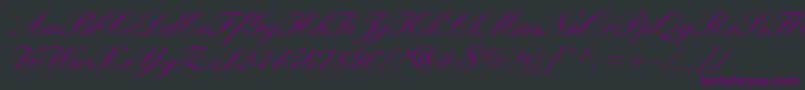 KuenstlerscriptltstdMedium-fontti – violetit fontit mustalla taustalla