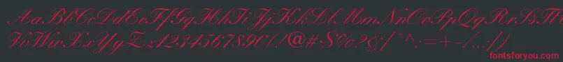 More about KuenstlerscriptltstdMedium Font KuenstlerscriptltstdMedium Font – Red Fonts on Black Background