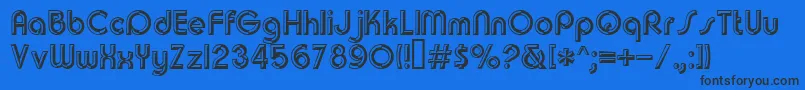 Churchwarddes.Kz Font – Black Fonts on Blue Background