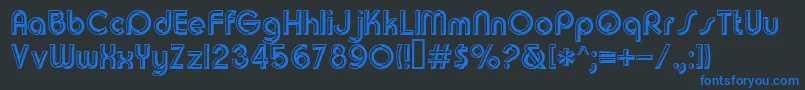 Churchwarddes.Kz Font – Blue Fonts on Black Background