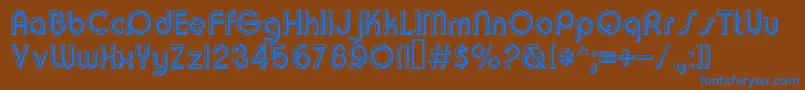 Churchwarddes.Kz Font – Blue Fonts on Brown Background