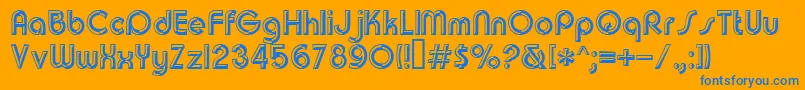 Churchwarddes.Kz Font – Blue Fonts on Orange Background