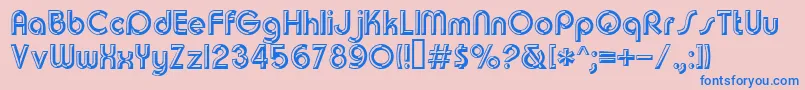 Churchwarddes.Kz Font – Blue Fonts on Pink Background