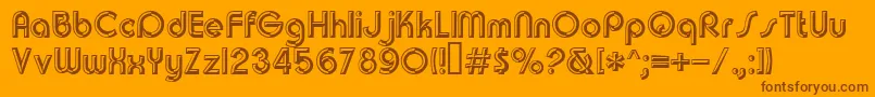 Churchwarddes.Kz Font – Brown Fonts on Orange Background