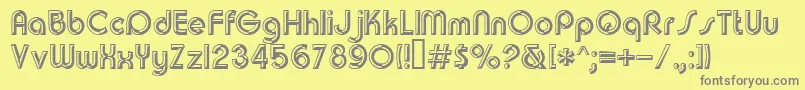 Churchwarddes.Kz Font – Gray Fonts on Yellow Background