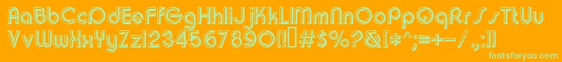 Churchwarddes.Kz Font – Green Fonts on Orange Background