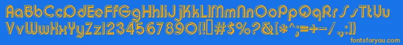 Churchwarddes.Kz Font – Orange Fonts on Blue Background