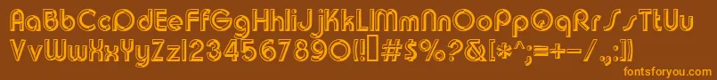 Churchwarddes.Kz Font – Orange Fonts on Brown Background