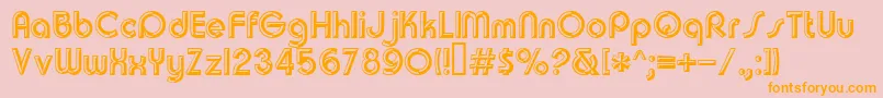 Churchwarddes.Kz Font – Orange Fonts on Pink Background