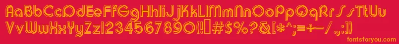Churchwarddes.Kz Font – Orange Fonts on Red Background