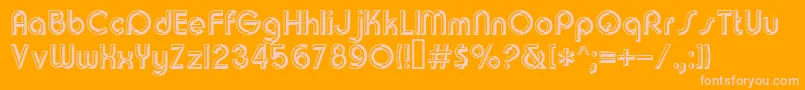 Churchwarddes.Kz Font – Pink Fonts on Orange Background