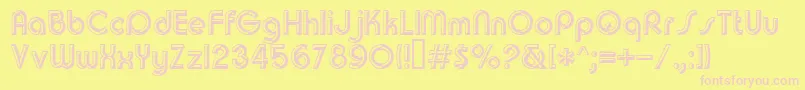 Churchwarddes.Kz Font – Pink Fonts on Yellow Background