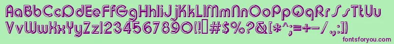 Churchwarddes.Kz Font – Purple Fonts on Green Background
