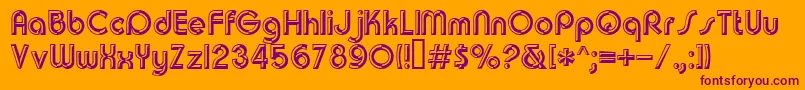 Churchwarddes.Kz Font – Purple Fonts on Orange Background