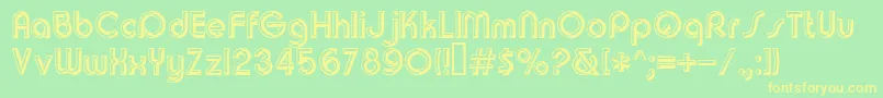 Churchwarddes.Kz Font – Yellow Fonts on Green Background