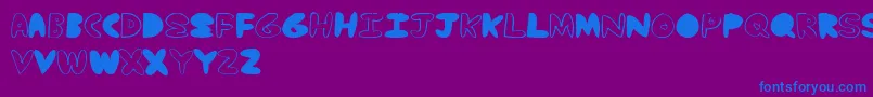 YummyNubs Font – Blue Fonts on Purple Background