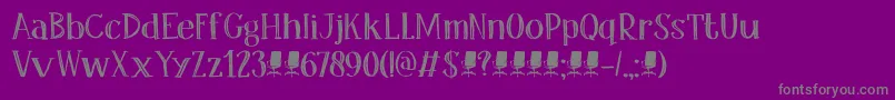 DkOfficeSqueeze-Schriftart – Graue Schriften auf violettem Hintergrund