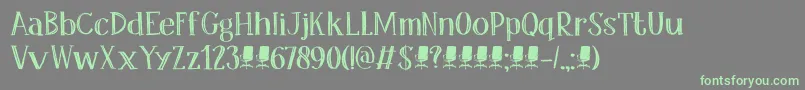 DkOfficeSqueeze Font – Green Fonts on Gray Background