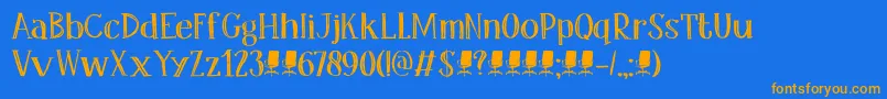 fuente DkOfficeSqueeze – Fuentes Naranjas Sobre Fondo Azul