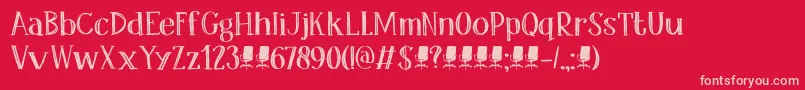 Więcej informacji o czcionce DkOfficeSqueeze Czcionka DkOfficeSqueeze – różowe czcionki na czerwonym tle
