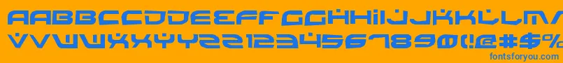 BattlefieldRock Font – Blue Fonts on Orange Background