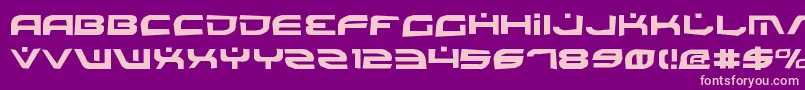 BattlefieldRock-fontti – vaaleanpunaiset fontit violetilla taustalla