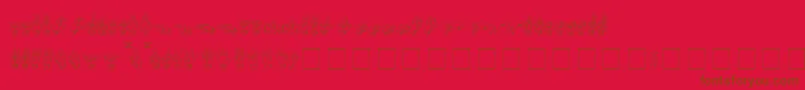 Gallaudet Font – Brown Fonts on Red Background