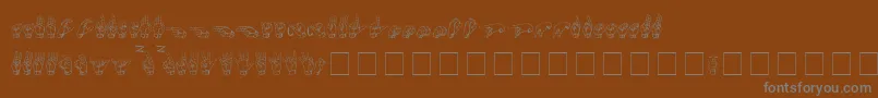 Шрифт Gallaudet – серые шрифты на коричневом фоне