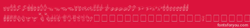 Gallaudet Font – Pink Fonts on Red Background