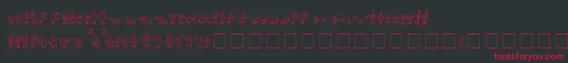 Шрифт Gallaudet – красные шрифты на чёрном фоне