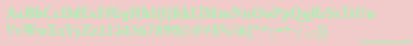 Urwgaramondtextbolextnar Font – Green Fonts on Pink Background