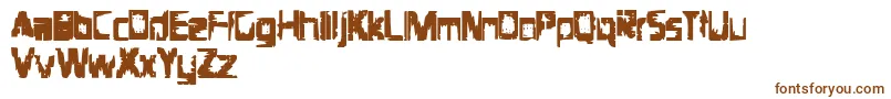 Шрифт ScrapedKnee – коричневые шрифты на белом фоне