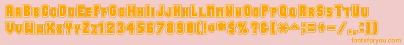 VarsityRegular.001.001 Font – Orange Fonts on Pink Background