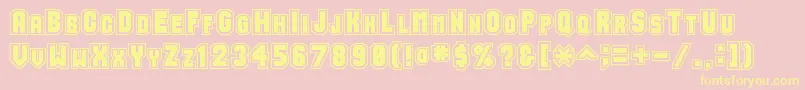 VarsityRegular.001.001 Font – Yellow Fonts on Pink Background