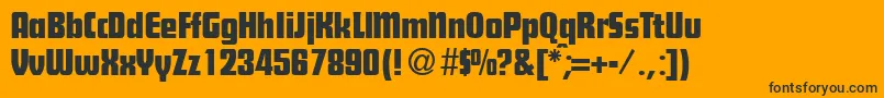 SteilefunctionRegularDb Font – Black Fonts on Orange Background