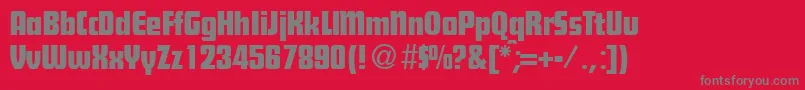 SteilefunctionRegularDb Font – Gray Fonts on Red Background