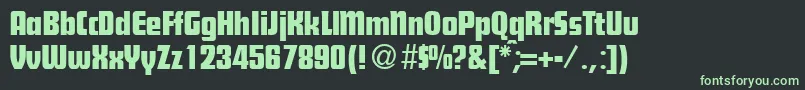 Шрифт SteilefunctionRegularDb – зелёные шрифты на чёрном фоне