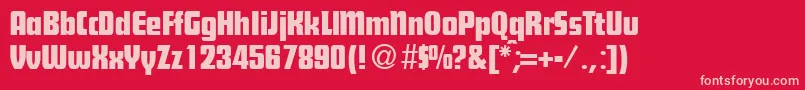 SteilefunctionRegularDb Font – Pink Fonts on Red Background