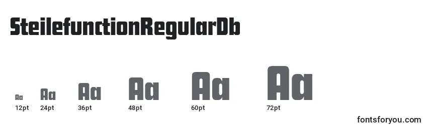 Размеры шрифта SteilefunctionRegularDb