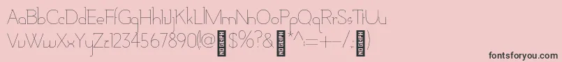 Fonte AdelaideBold – fontes pretas em um fundo rosa