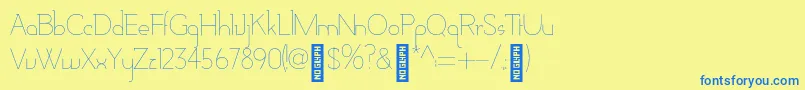 AdelaideBold Font – Blue Fonts on Yellow Background