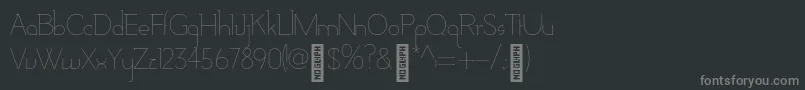 Czcionka AdelaideBold – szare czcionki na czarnym tle