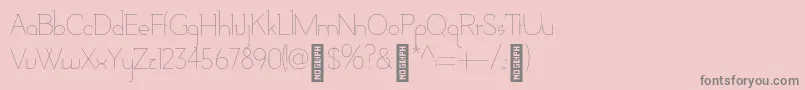 フォントAdelaideBold – ピンクの背景に灰色の文字