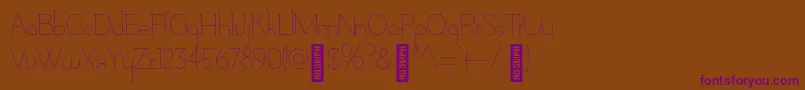 AdelaideBold Font – Purple Fonts on Brown Background