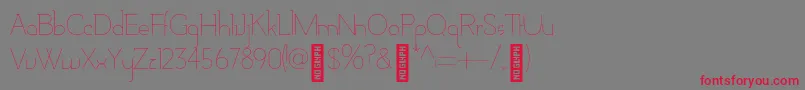 フォントAdelaideBold – 赤い文字の灰色の背景