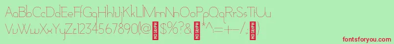 AdelaideBold Font – Red Fonts on Green Background