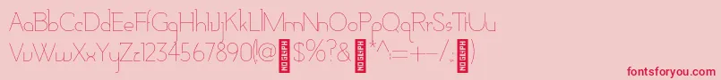 AdelaideBold Font – Red Fonts on Pink Background