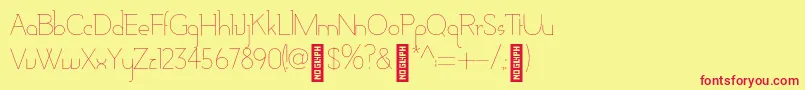 AdelaideBold Font – Red Fonts on Yellow Background
