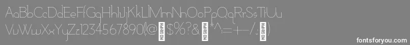 フォントAdelaideBold – 灰色の背景に白い文字